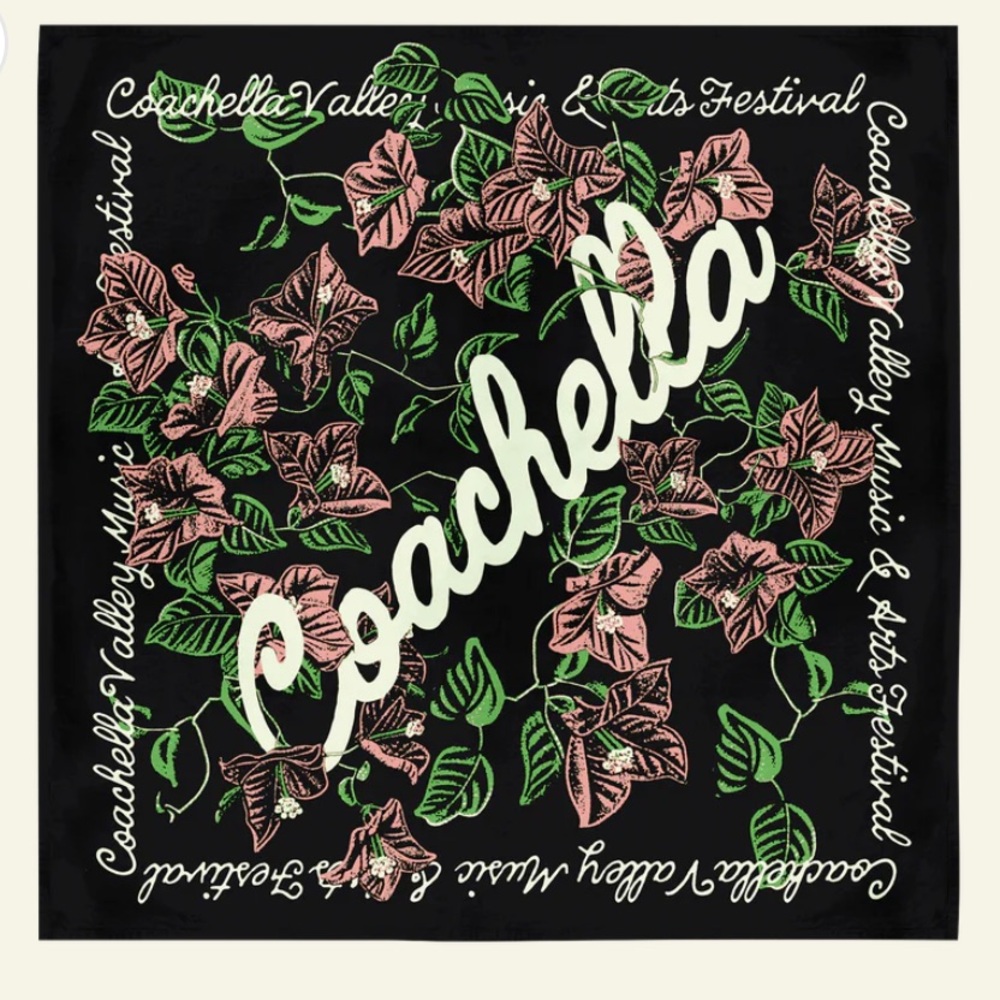 Coachella 2025 Floral Bandana